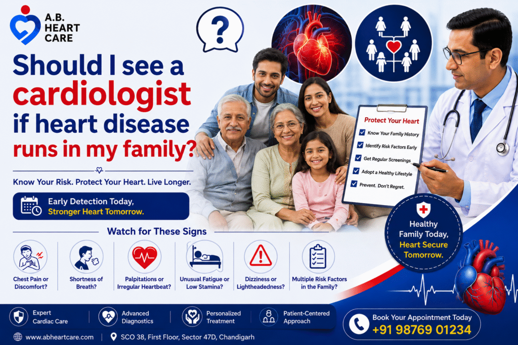 Should I see a cardiologist if heart disease runs in my family – preventive heart care and family history