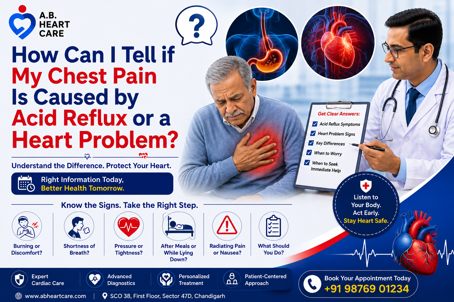 How Can I Tell if My Chest Pain Is Caused by Acid Reflux or a Heart Problem?